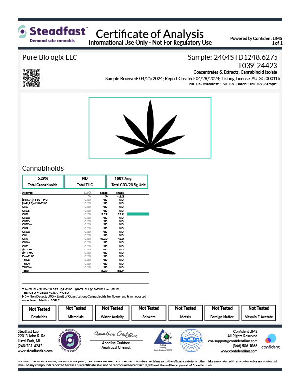 CBD Sleep Tincture | Lemon-Lime (1500mg) by CBDathletics