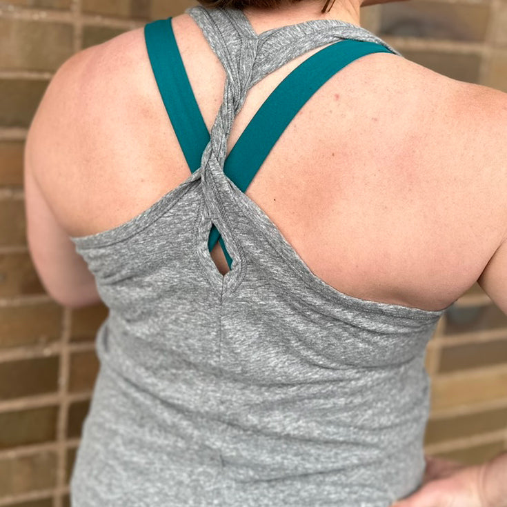 Women's Grey Tank Braided